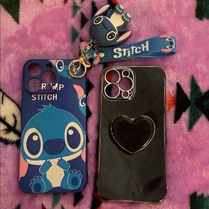 2 Phone Cases and Keychain Set Iphone 13 pro max